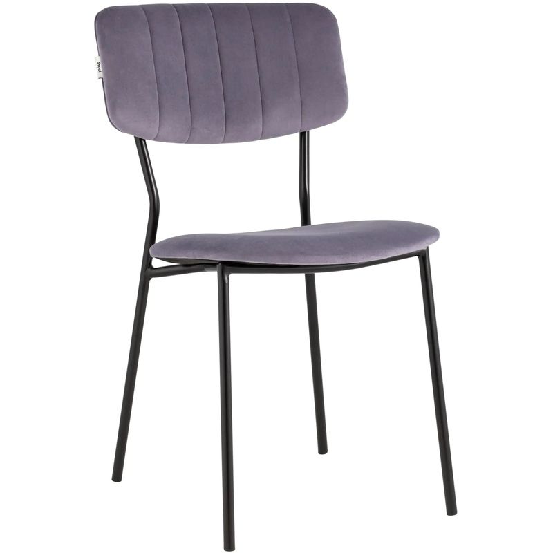 Стул Singer Chair без подлокотника Пыльно-Сиреневый Велюр Сиреневый Черный Стул Singer Chair без подлокотника Пыльно-Сиреневый Велюр Сиреневый Черный в Липецке | Loft Concept