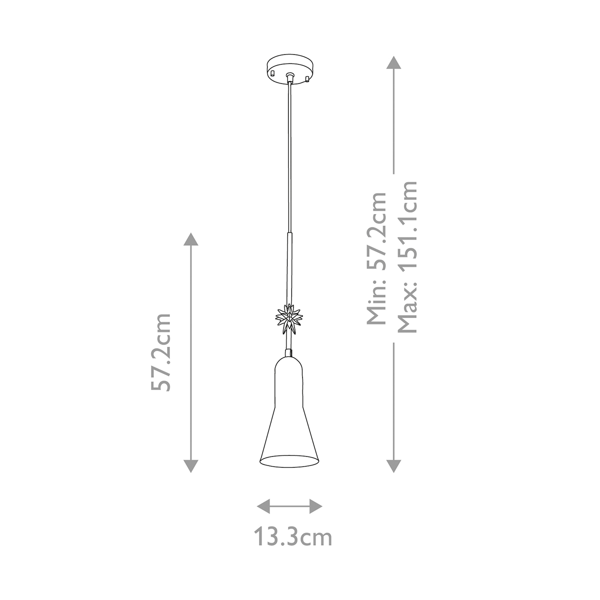 Подвесной светильник с конусным плафоном и декоративной звездой 57 см Elstead Lighting в Липецке