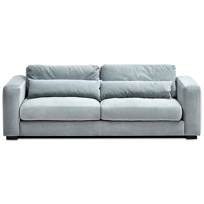 Диван Kleber Sofa soft blue Голубой пастельный Черный Диван Kleber Sofa soft blue Голубой пастельный Черный в Липецке | Loft Concept
