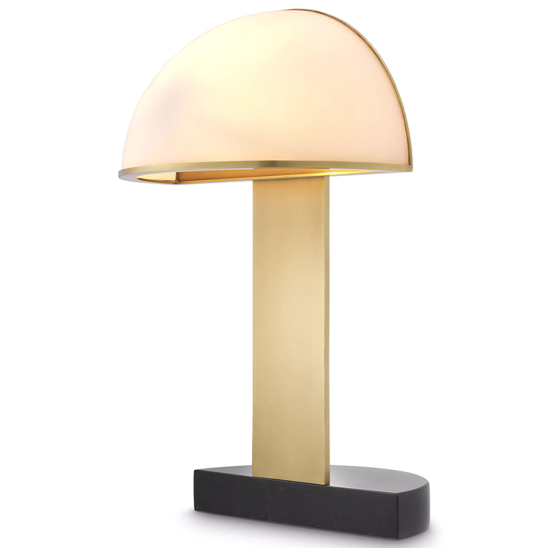Настольная лампа Eichholtz Table Lamp Archer Белое матовое стекло Латунь Черный Настольная лампа Eichholtz Table Lamp Archer Белое матовое стекло Латунь Черный в Липецке | Loft Concept