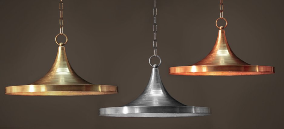 Подвесной светильник Copper Pendant Lamp Beat Light Wide Подвесной светильник Copper Pendant Lamp Beat Light Wide - Loft-Concept в Липецке