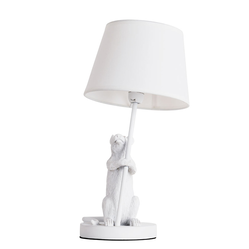 Настольная лампа White Mouse holding a lamp Белый Настольная лампа White Mouse holding a lamp Белый в Липецке | Loft Concept
