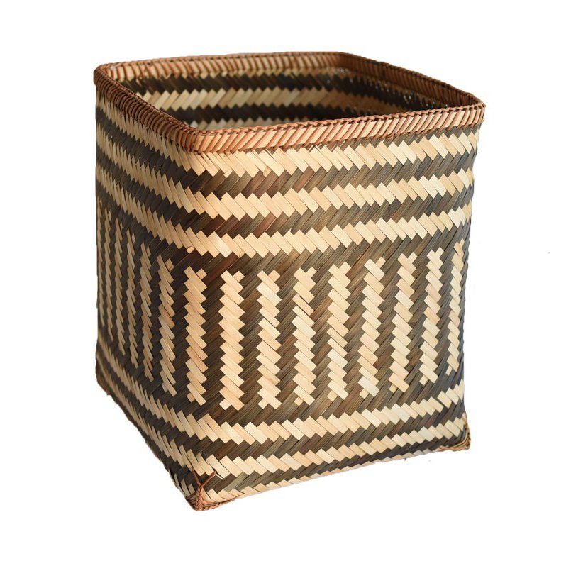Корзина Wicker Basket Cube Бежево-серый Корзина Wicker Basket Cube Бежево-серый в Липецке | Loft Concept