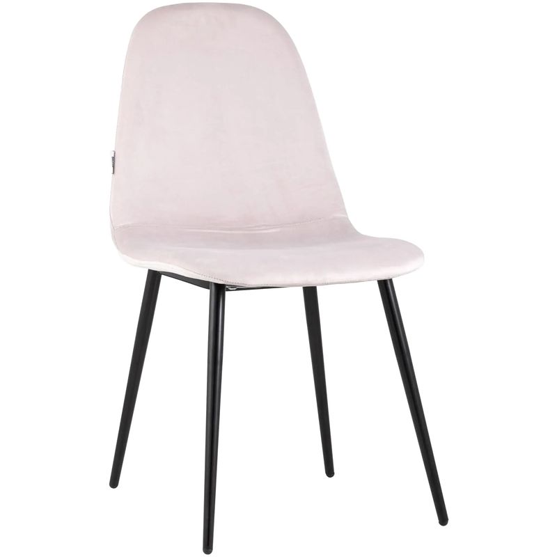 Стул Archie Chair Черные ножки Светло-Розовый Велюр Розовый пастельный Черный Стул Archie Chair Черные ножки Светло-Розовый Велюр Розовый пастельный Черный в Липецке | Loft Concept