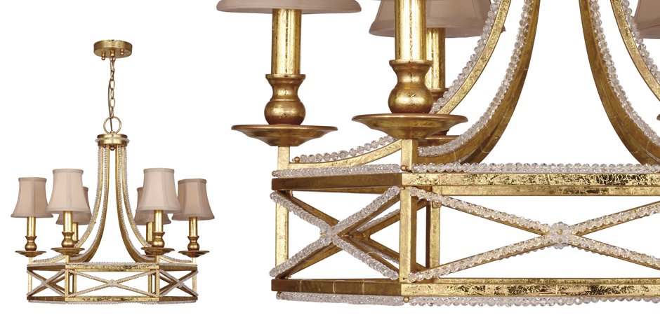Люстра Foiling Spider Web Gold 6 Люстра Foiling Spider Web Gold 6 - Loft-Concept в Липецке