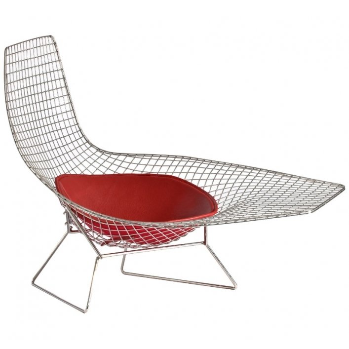 Кресло Asymmetric Chaise Черный Красный Белый Кресло Asymmetric Chaise Черный Красный Белый в Липецке | Loft Concept