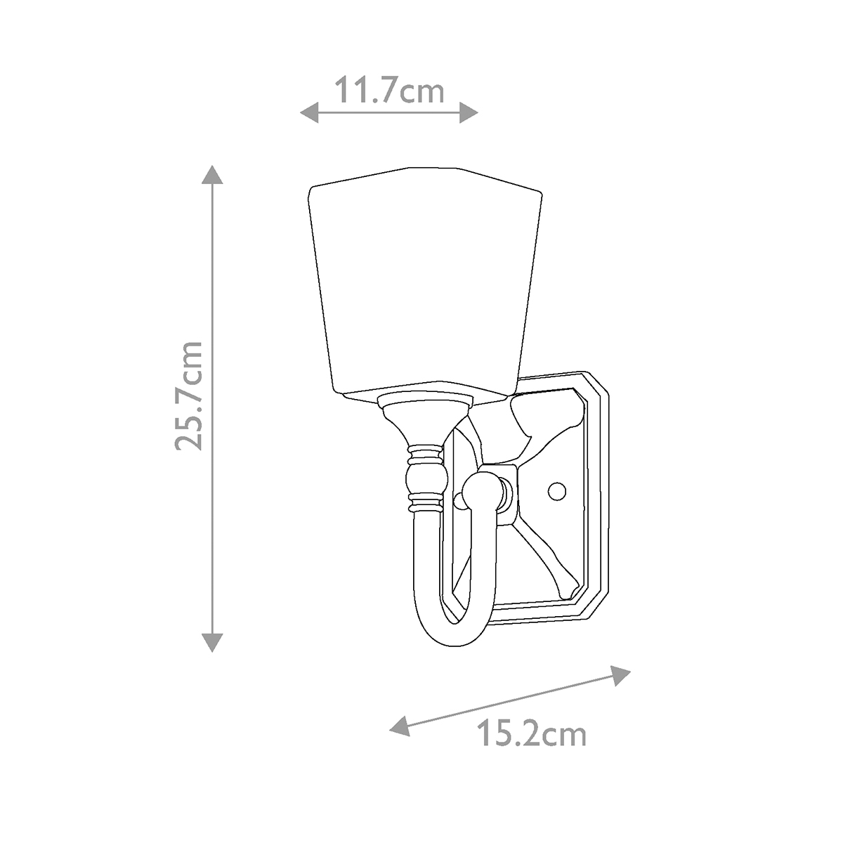 Бра для ванных комнат с белым матовым плафоном квадратной формы на основании цвета хром Feiss в Липецке