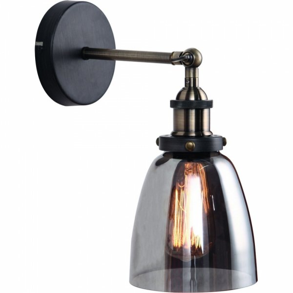 Бра Smoke Glass cloche Wall Lamp Бра Smoke Glass cloche Wall Lamp в Липецке | Loft Concept
