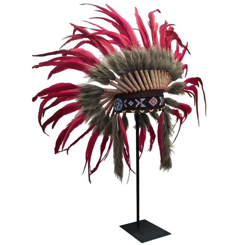 War bonnet Индейский венец из перьев красный Красный War bonnet Индейский венец из перьев красный Красный в Липецке | Loft Concept