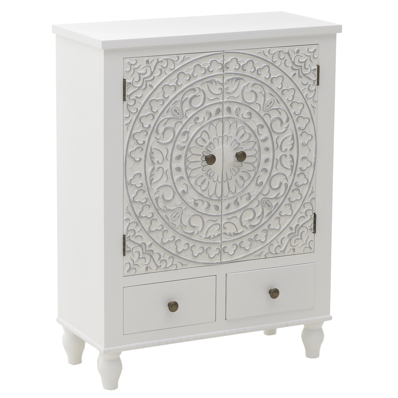 Комод прованс с декорированным резным фасадом Thorsten Provence Chest of Drawers Белый винтажная патина Комод прованс с декорированным резным фасадом Thorsten Provence Chest of Drawers Белый винтажная патина в Липецке | Loft Concept