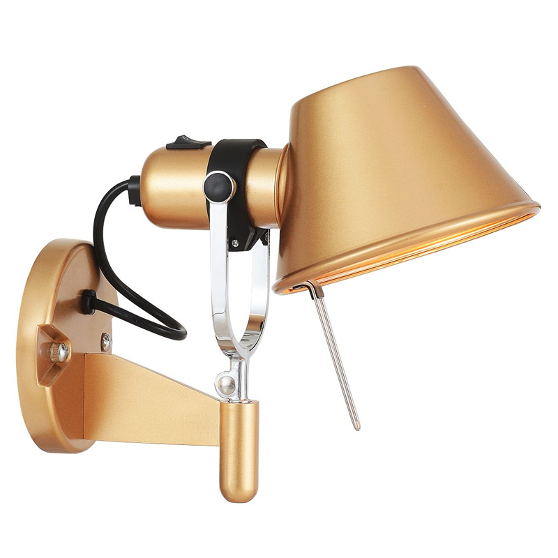 Бра золотого цвета с поворотным плафоном Artemide Золотой Хром Бра золотого цвета с поворотным плафоном Artemide Золотой Хром в Липецке | Loft Concept