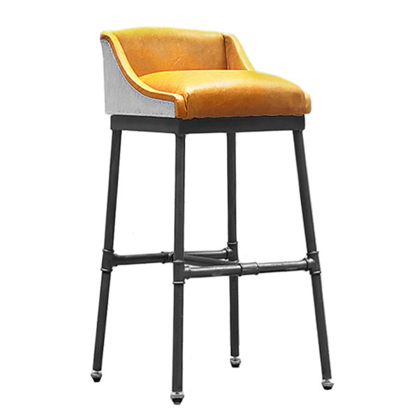 Барный стул Iron Scaffold Bar stool Yellow Желтый Темный хром Барный стул Iron Scaffold Bar stool Yellow Желтый Темный хром в Липецке | Loft Concept