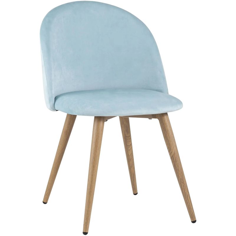 Стул Miruna Chair II Светло-Голубой Велюр Голубой пастельный Древесина Стул Miruna Chair II Светло-Голубой Велюр Голубой пастельный Древесина в Липецке | Loft Concept
