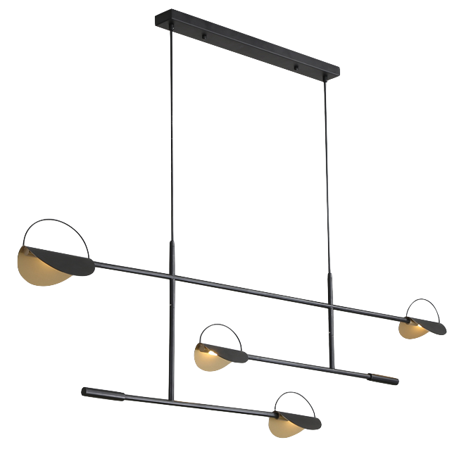 Люстра BOLIA LEAVES PENDANT black Черный Латунь Люстра BOLIA LEAVES PENDANT black Черный Латунь в Липецке | Loft Concept