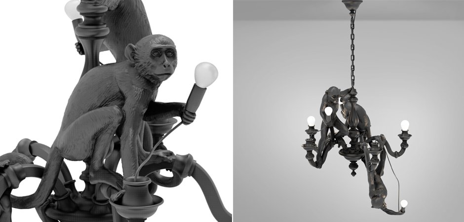 Люстра Seletti Monkey Chandelier Black Люстра Seletti Monkey Chandelier Black - Loft-Concept в Липецке