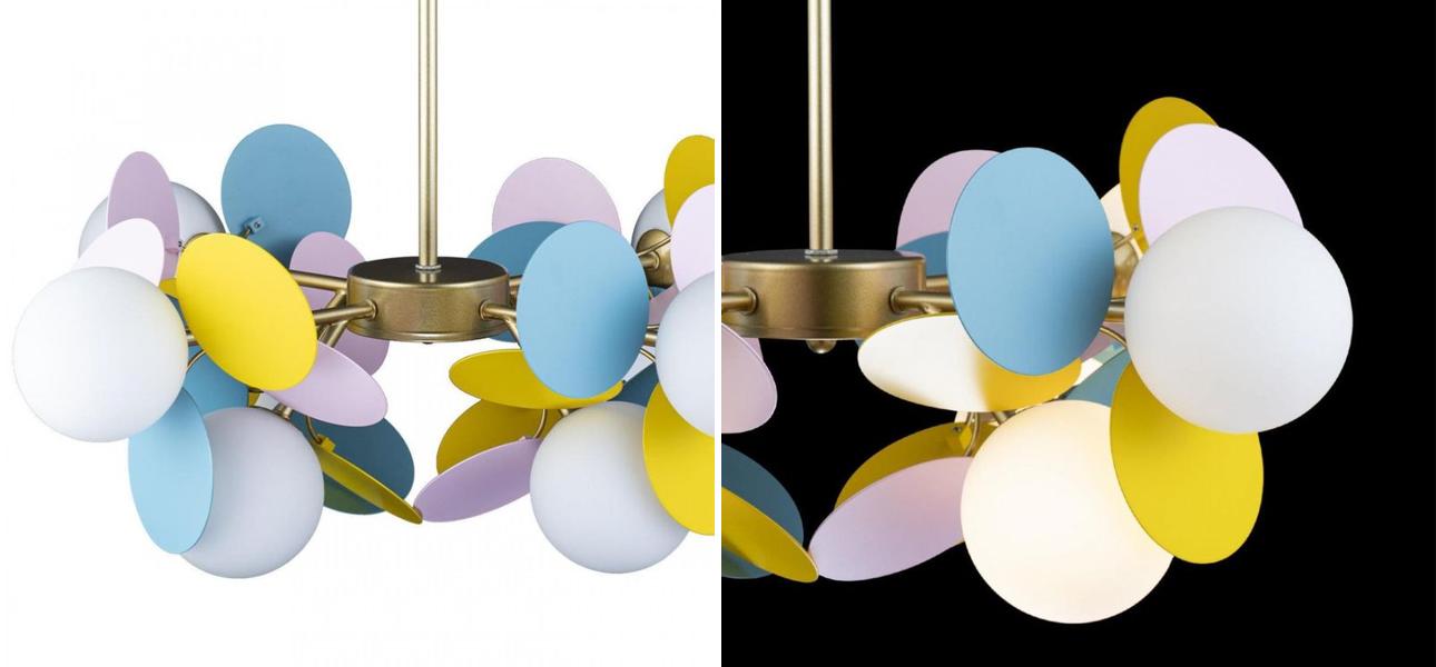 Люстра MATISSE Chandelier multicolor 8 ламп - фото