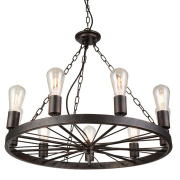 Подвесной светильник Loft Wheel Pendant 9 Коричневый винтаж Подвесной светильник Loft Wheel Pendant 9 Коричневый винтаж в Липецке | Loft Concept