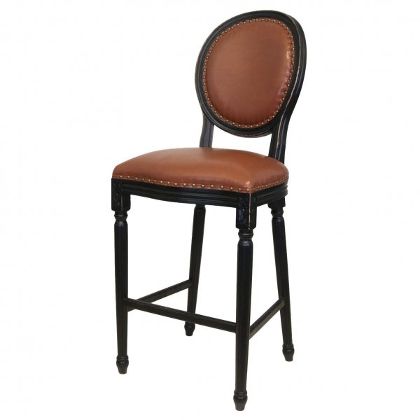 Стул French chairs Provence Bar Black Chair Черный Коричневый Стул French chairs Provence Bar Black Chair Черный Коричневый в Липецке | Loft Concept