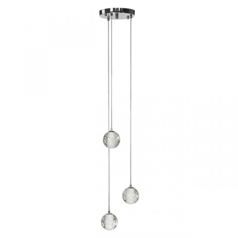 Каскадная Светодиодная Люстра Bocci 3 шара Led Crystal Glass Серебряный Прозрачное Стекло Каскадная Светодиодная Люстра Bocci 3 шара Led Crystal Glass Серебряный Прозрачное Стекло в Липецке | Loft Concept