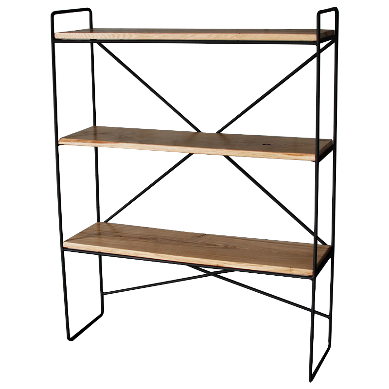 Стеллаж Ridley Industrial Metal Rust Rack Черный Светлый дуб Стеллаж Ridley Industrial Metal Rust Rack Черный Светлый дуб в Липецке | Loft Concept