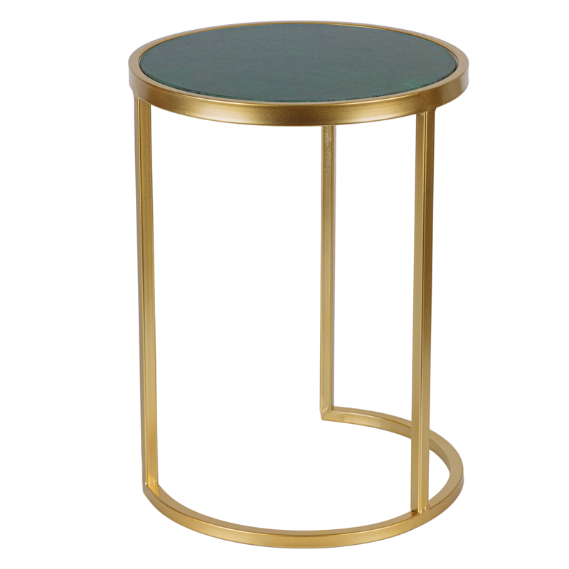 Приставной стол Round Table Marble gold зеленый мрамор Золотой Зеленый Приставной стол Round Table Marble gold зеленый мрамор Золотой Зеленый в Липецке | Loft Concept