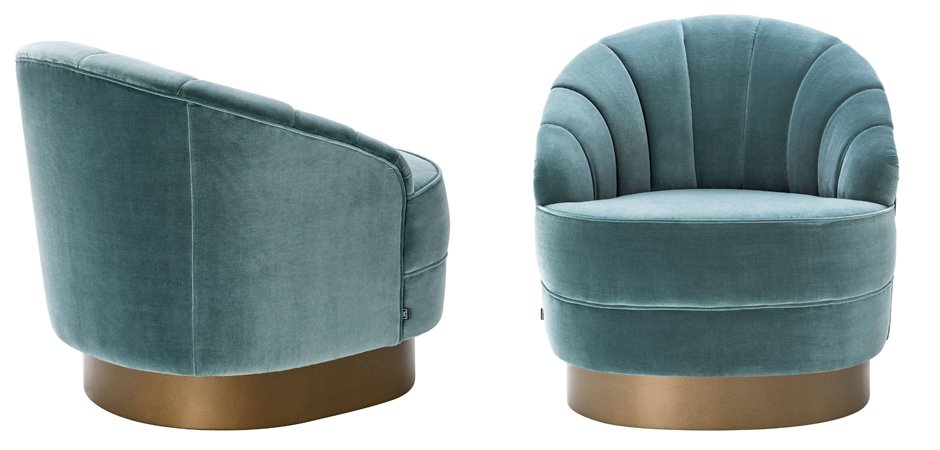 Кресло Eichholtz Chair Hadley Turquoise Кресло Eichholtz Chair Hadley Turquoise - Loft-Concept в Липецке