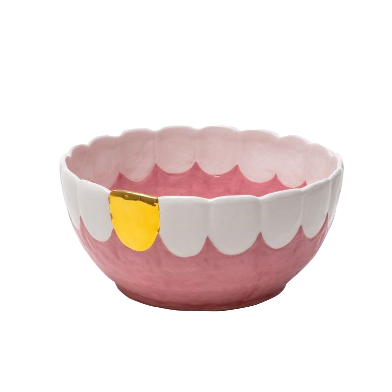 Блюдо Seletti Toothy Frootie Золотой Розовый Белый Блюдо Seletti Toothy Frootie Золотой Розовый Белый в Липецке | Loft Concept