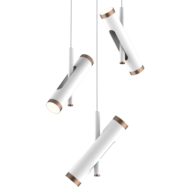 Люстра Rainer Chandelier Trio white Белый Золотой в Липецке | Loft Concept 