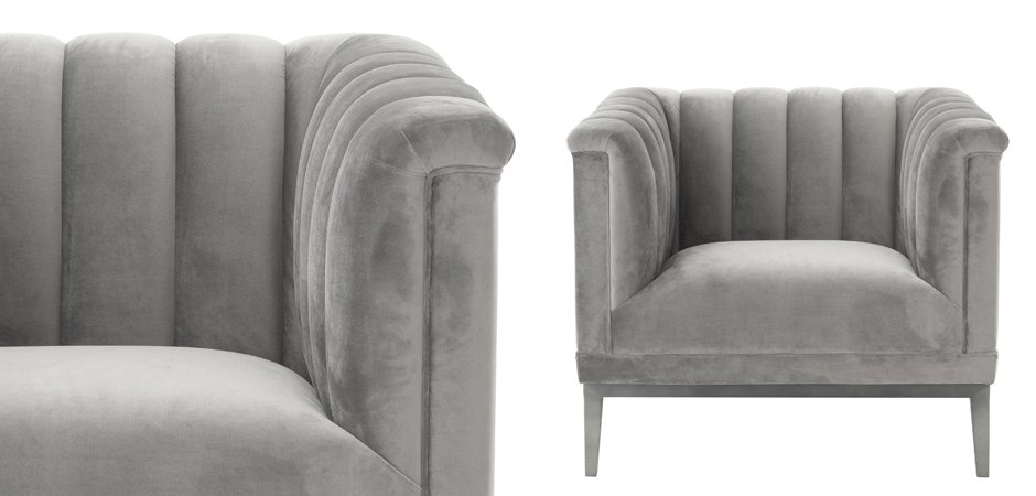 Кресло Eichholtz Chair Raffles Grey Кресло Eichholtz Chair Raffles Grey - Loft-Concept в Липецке
