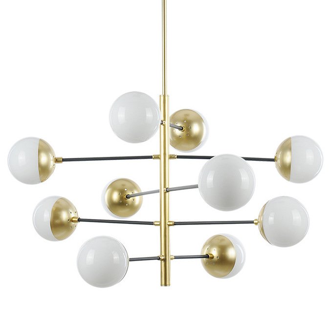 Люстра Abstraction Balls Латунь Белый Люстра Abstraction Balls Латунь Белый в Липецке | Loft Concept