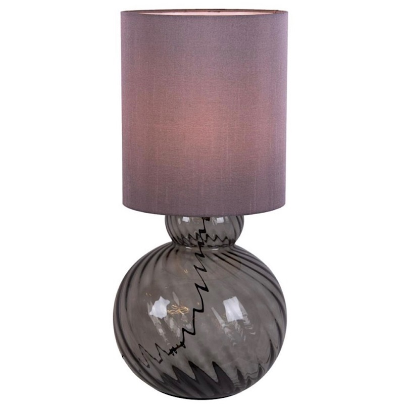Настольная лампа Grey RIBBED BASE Серый Дымчатый (Smoke) Настольная лампа Grey RIBBED BASE Серый Дымчатый (Smoke) в Липецке | Loft Concept