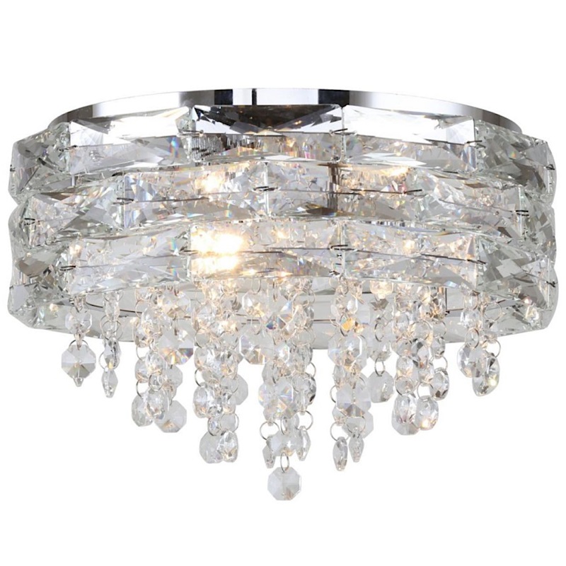Потолочный светильник ROUL CRYSTAL LIGHT Хром Прозрачный Потолочный светильник ROUL CRYSTAL LIGHT Хром Прозрачный в Липецке | Loft Concept