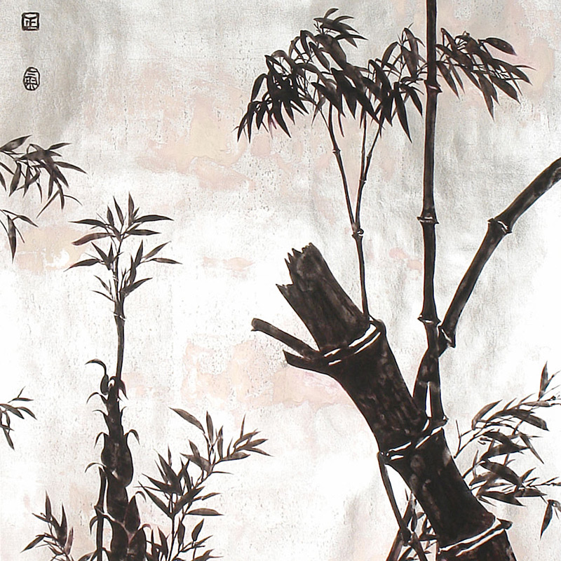 Обои ручная роспись Bamboo Quicksilver on Tarnished Silver gilded paper Обои ручная роспись Bamboo Quicksilver on Tarnished Silver gilded paper в Липецке | Loft Concept