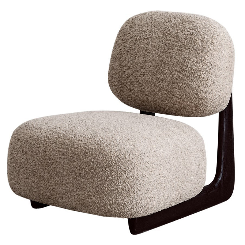 Кресло Eesa Cozy Wood Armchair Черный Бежевый Кресло Eesa Cozy Wood Armchair Черный Бежевый в Липецке | Loft Concept