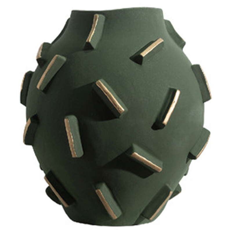 Ваза Molecule Collection Green Vase Зеленый Золотой Ваза Molecule Collection Green Vase Зеленый Золотой в Липецке | Loft Concept