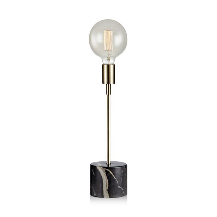 Настольная лампа Marble Top Black Tall Латунь Черный Настольная лампа Marble Top Black Tall Латунь Черный в Липецке | Loft Concept