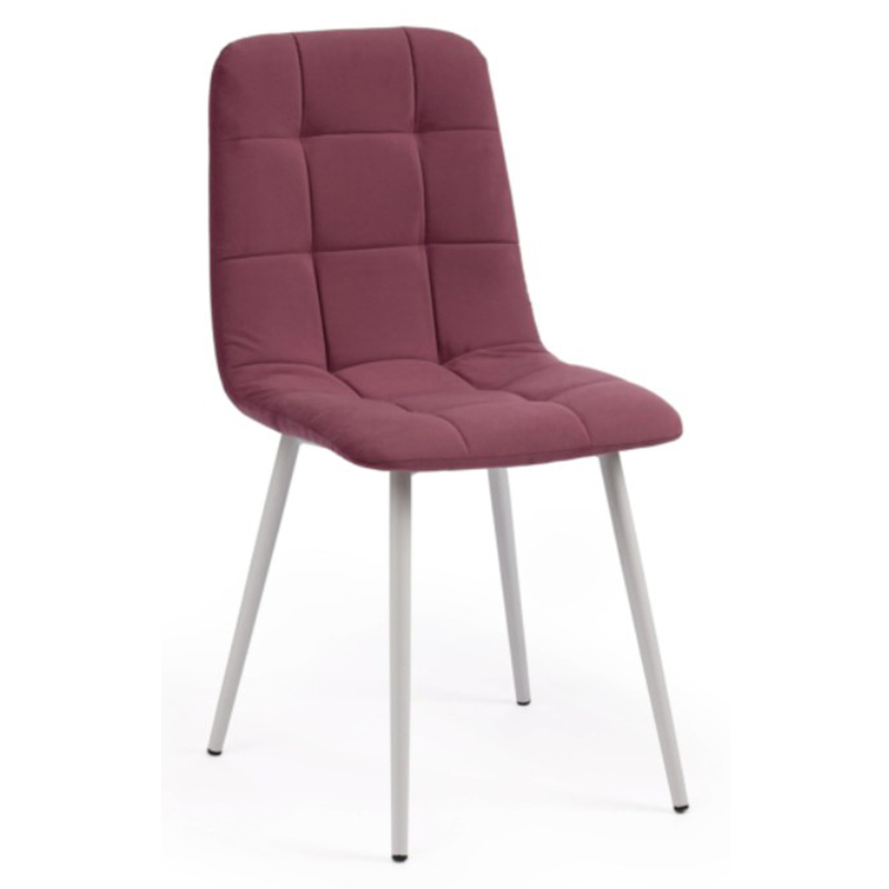 Стул Nancy Velour Plum Chair Сливовый (Plum) Белый Стул Nancy Velour Plum Chair Сливовый (Plum) Белый в Липецке | Loft Concept