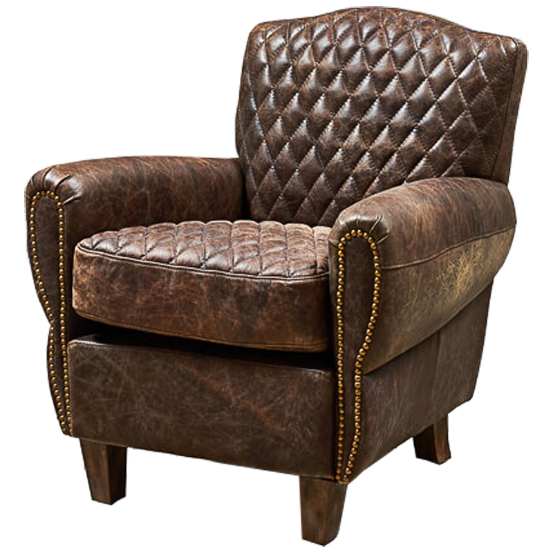 Кресло Jody Armchair Brown Leather Коричневый винтаж Коричневый Кресло Jody Armchair Brown Leather Коричневый винтаж Коричневый в Липецке | Loft Concept