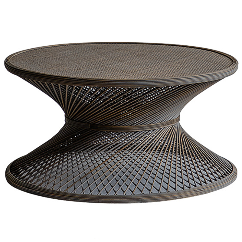 Кофейный стол Zaire Wicker Coffee Table Dark Коричневый Кофейный стол Zaire Wicker Coffee Table Dark Коричневый в Липецке | Loft Concept