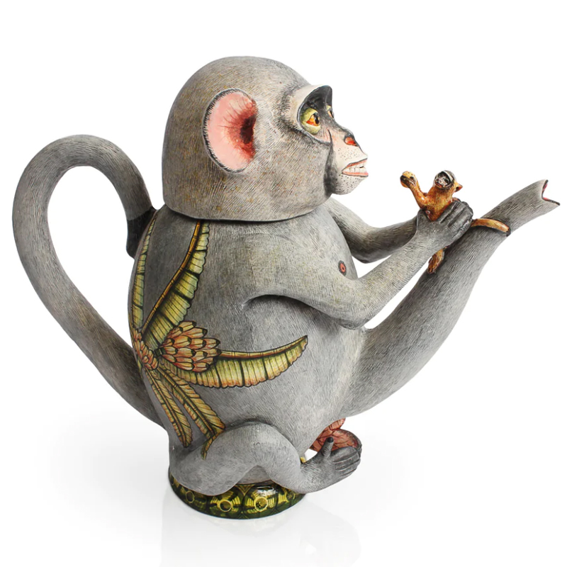 Кувшин Обезьяна с Белкой Monkey Teapot Серый Кувшин Обезьяна с Белкой Monkey Teapot Серый в Липецке | Loft Concept