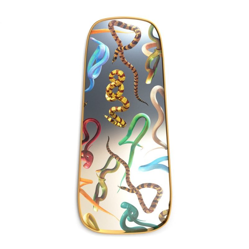 Зеркало Seletti Mirror Gold Frame Snakes Мульти Зеркало Seletti Mirror Gold Frame Snakes Мульти в Липецке | Loft Concept