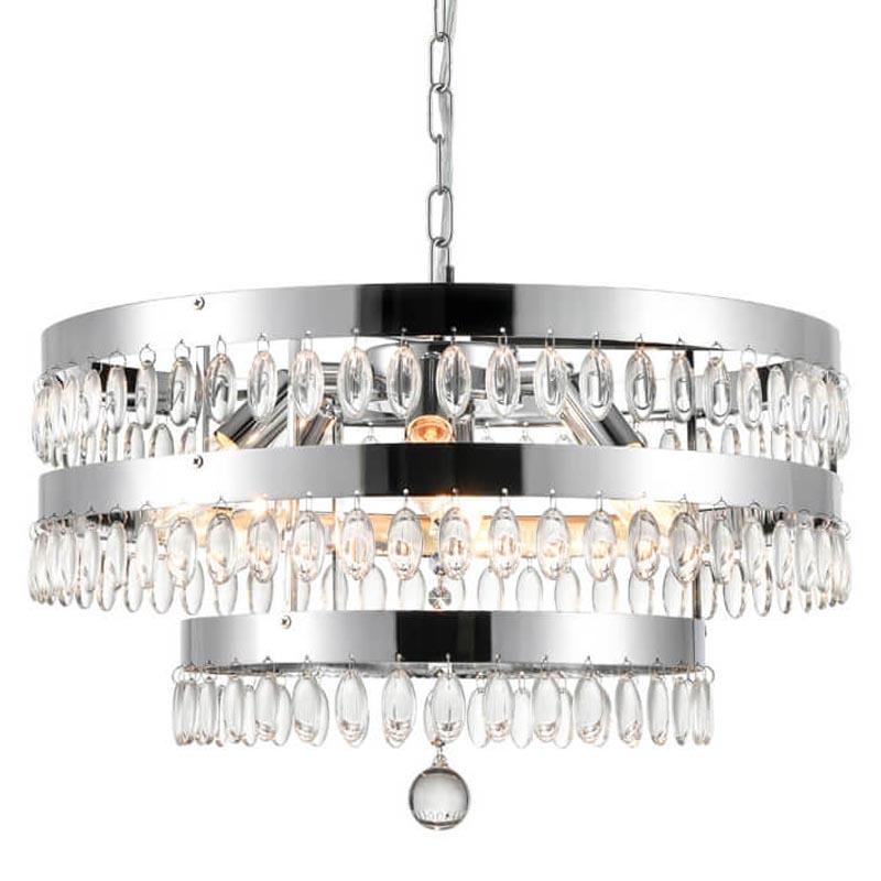 Люстра Oberon Chandelier chrome 50 Прозрачный (Transparent) Хром Люстра Oberon Chandelier chrome 50 Прозрачный (Transparent) Хром в Липецке | Loft Concept