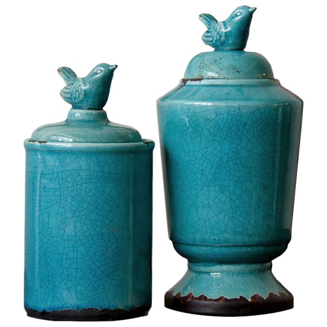 Ваза Turquoise bird Бирюзовый Ваза Turquoise bird Бирюзовый в Липецке | Loft Concept