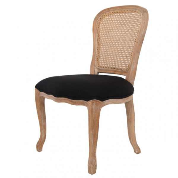 Стул French chairs Provence Neman Black Rattan Chair Черный Бежевый Стул French chairs Provence Neman Black Rattan Chair Черный Бежевый в Липецке | Loft Concept