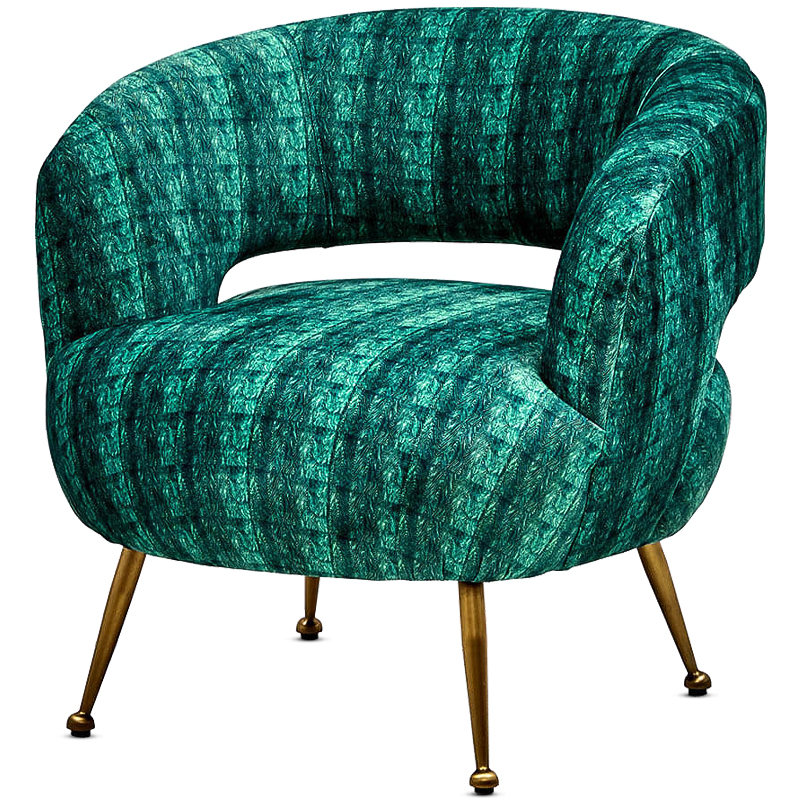 Кресло Hebe Chair Бирюзовый Латунь Кресло Hebe Chair Бирюзовый Латунь в Липецке | Loft Concept