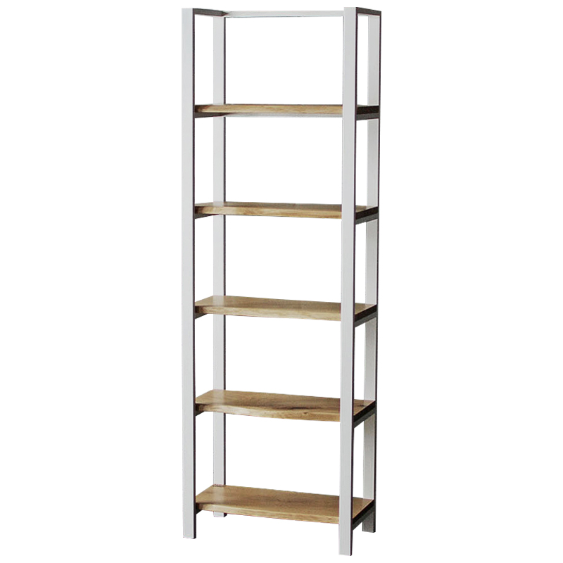 Стеллаж Holt White Industrial Metal Rust Rack Белый Древесина Стеллаж Holt White Industrial Metal Rust Rack Белый Древесина в Липецке | Loft Concept