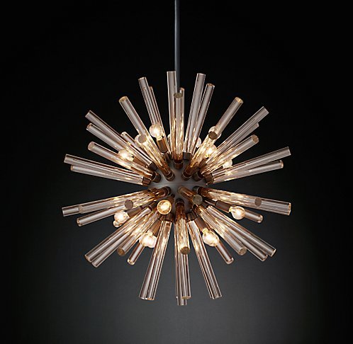 Светильник Crystal Starburst Chandelier Round Черный в Липецке | Loft Concept 