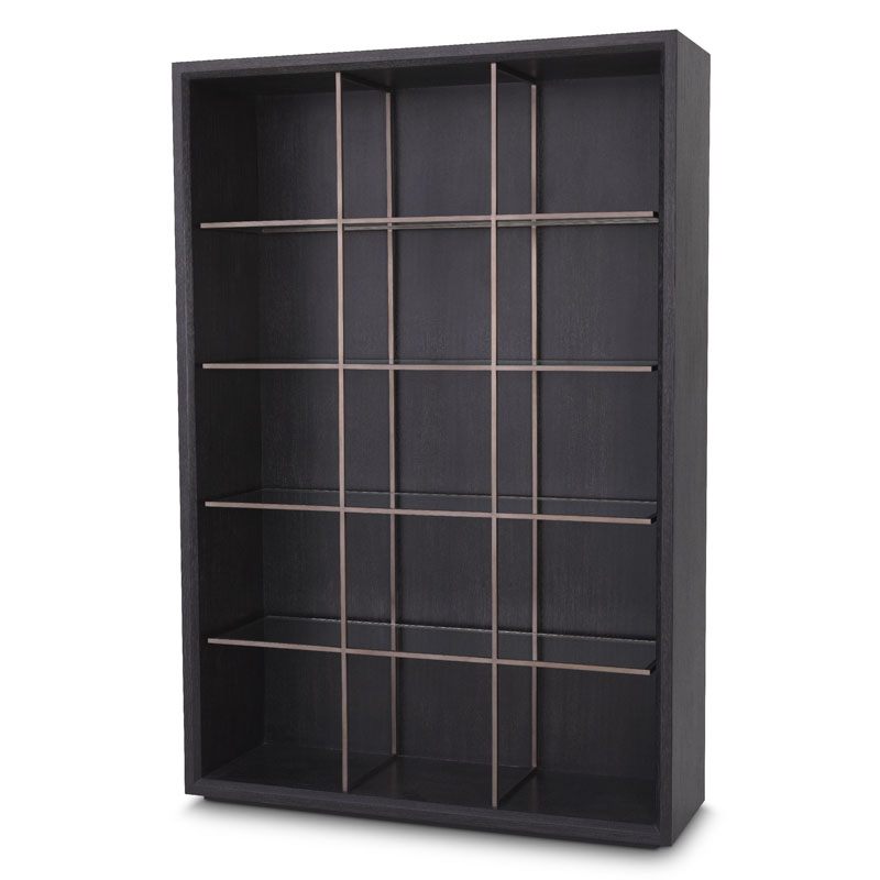 Стеллаж Eichholtz CABINET HENNESSEY Темный дуб Бронза Стеллаж Eichholtz CABINET HENNESSEY Темный дуб Бронза в Липецке | Loft Concept