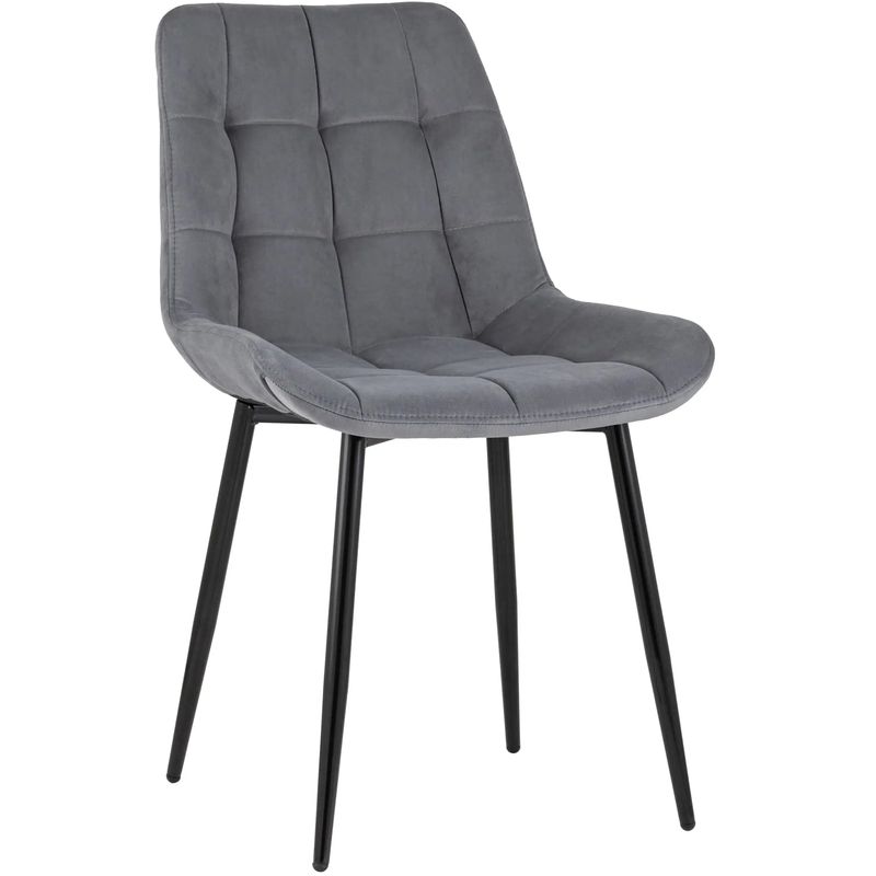 Стул NANCY Chair Серый Цвет Черные Ножки Серый Черный Стул NANCY Chair Серый Цвет Черные Ножки Серый Черный в Липецке | Loft Concept