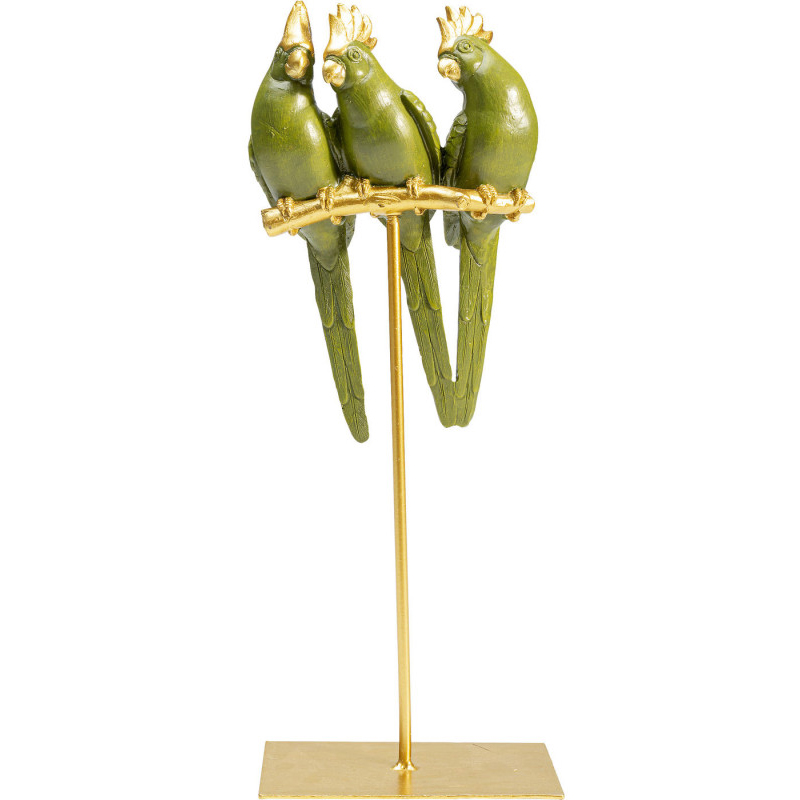 Статуэтка Three Green Parrots Зеленый Статуэтка Three Green Parrots Зеленый в Липецке | Loft Concept